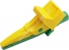 5004-LM-IEC-GE/GN  Krokodylek bezpieczny z gniazdem 4mm, rozwarcie szczęk 25mm, 1000 V=, kat.III, żółto-zielony, ELECTRO-PJP, 5004LMIECGEGN
